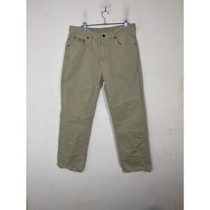 J Crew Mens 34x32 Broken In Straight Fit Chinos Skater 100% Cotton Khaki Pants